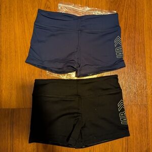 Black and Blue Active Shorts Set